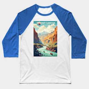 Grand Canyon National Park Travel Poster Baseball T-Shirt